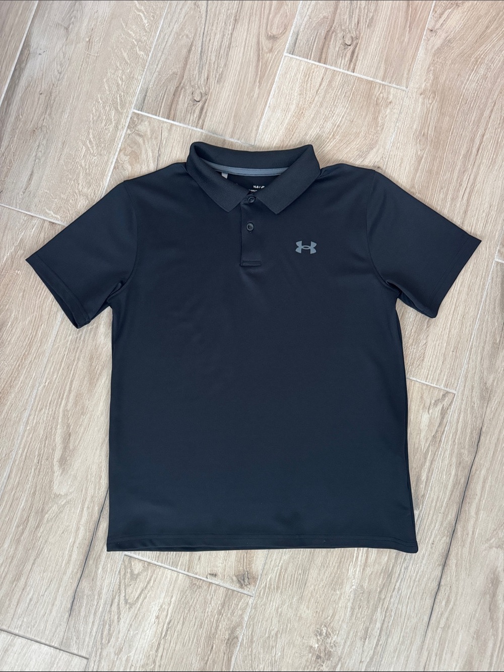 Under Armour Black Boys Polo with Subtle Logo